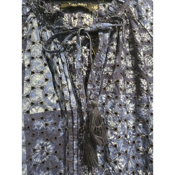 Lauren Ralph Lauren Eyelet Puff Sleeve Tiered Patchwork Dress Sz 8 NWT MSRP $185 - Picture 13 of 16